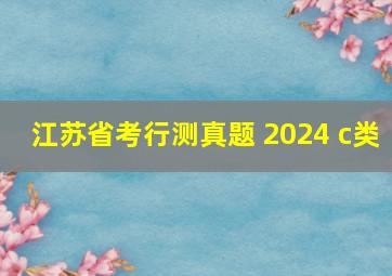 江苏省考行测真题 2024 c类